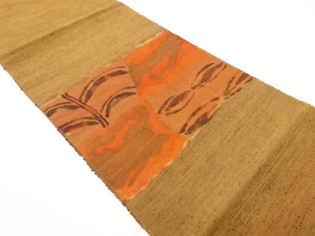 JAPANESE NAGOYA OBI / TSUMUGI / WOVEN GEOMETRIC